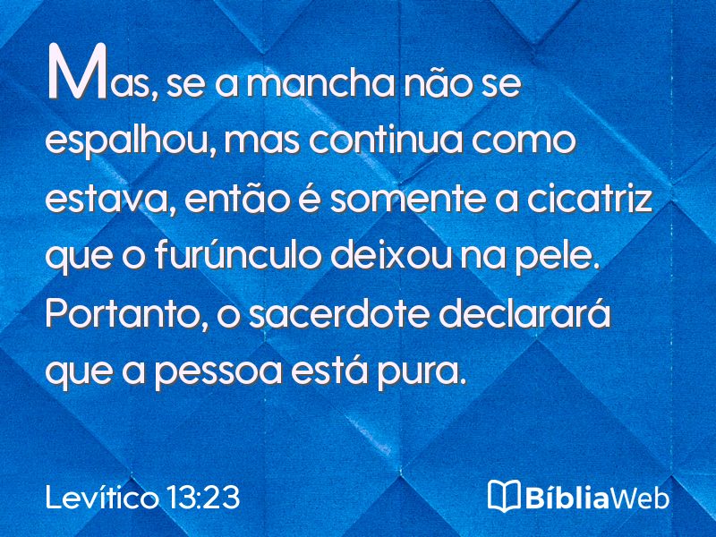 Levítico 13:23 em imagem para compartilhar