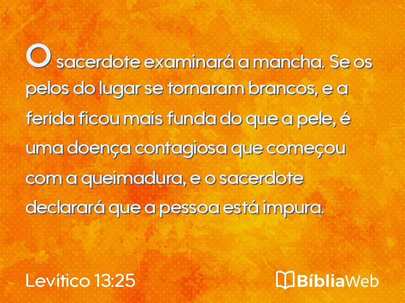 Levítico 13:25 em imagem para compartilhar