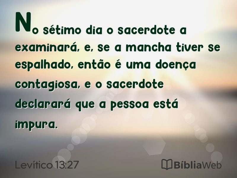 Levítico 13:27 em imagem para compartilhar