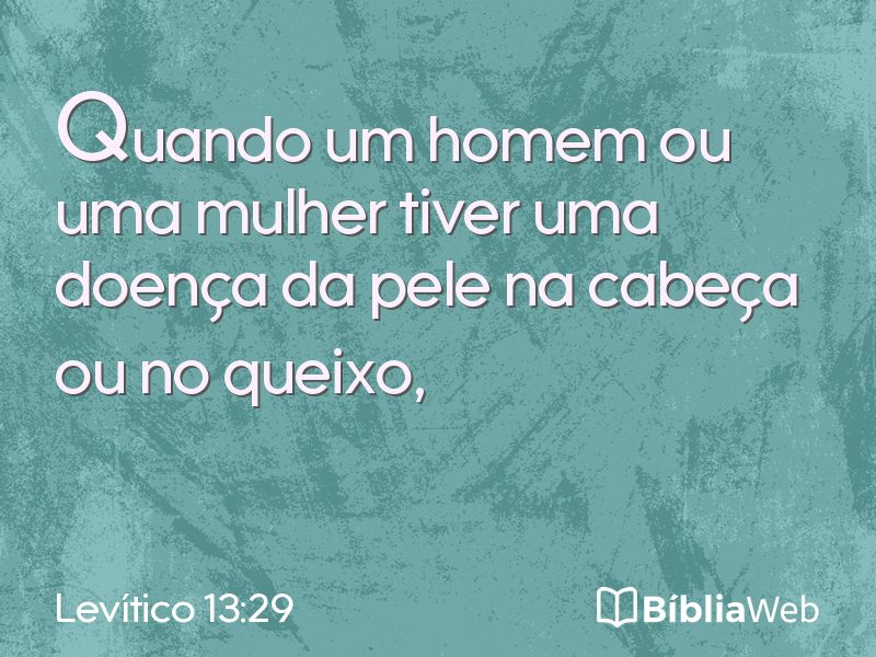 Levítico 13:29 em imagem para compartilhar