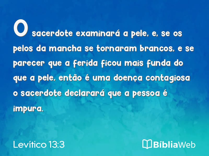 Levítico 13:3 em imagem para compartilhar