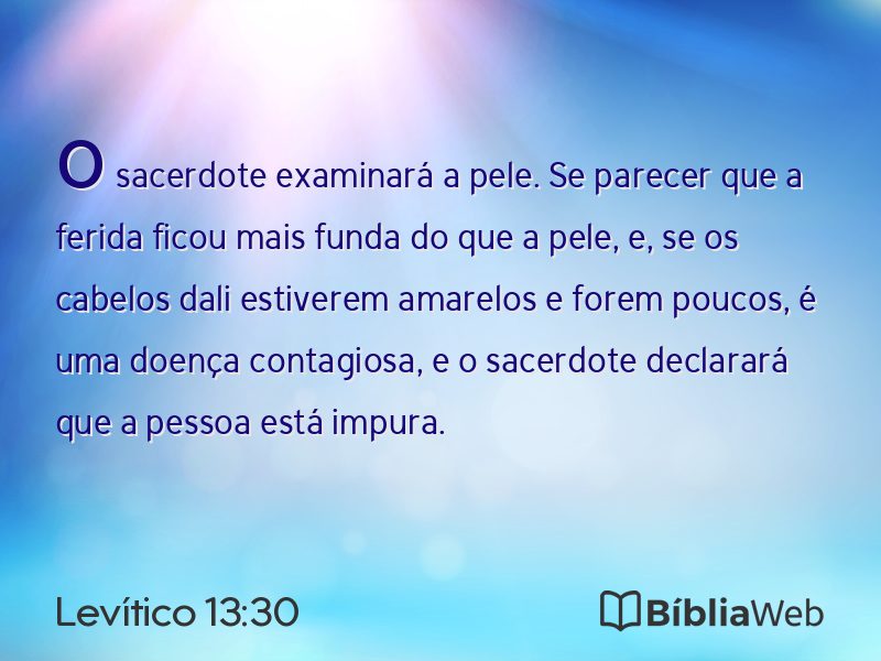 Levítico 13:30 em imagem para compartilhar