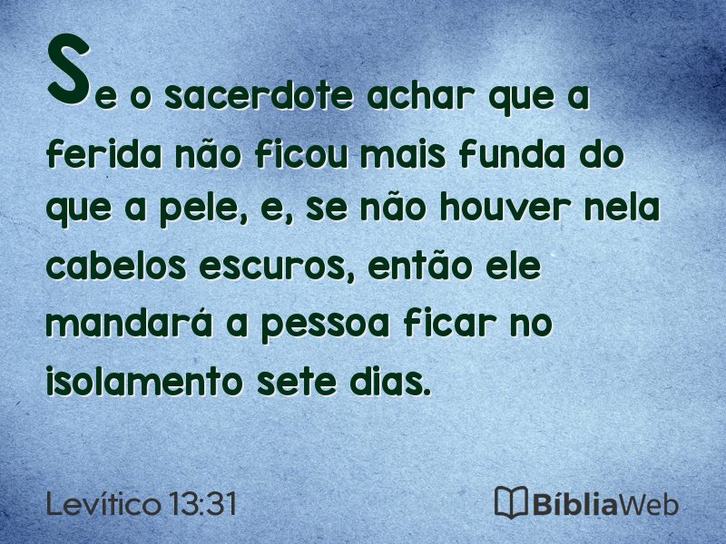 Levítico 13:31 em imagem para compartilhar
