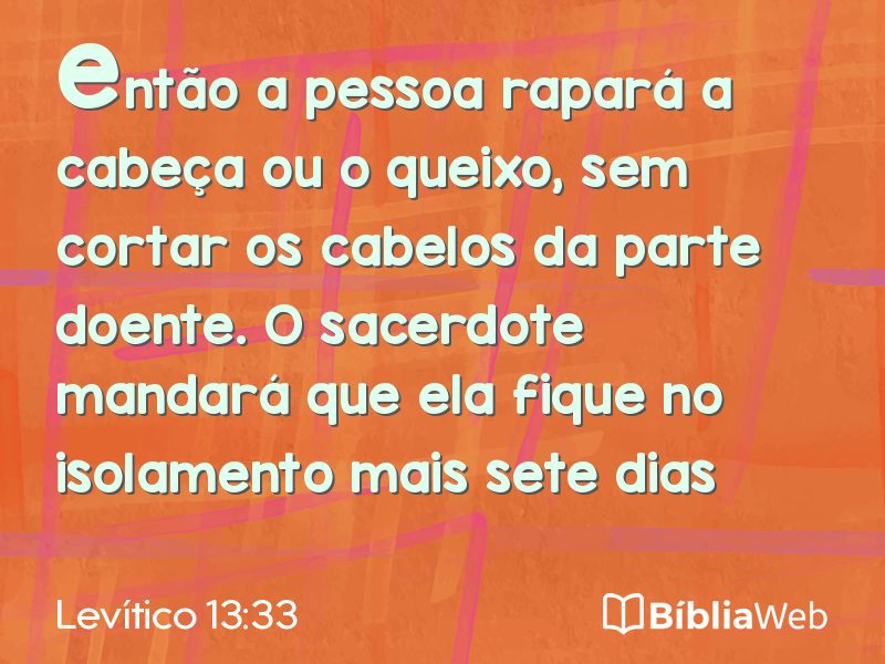 Levítico 13:33 em imagem para compartilhar