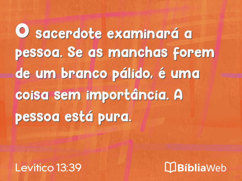 Levítico 13:39 em imagem para compartilhar