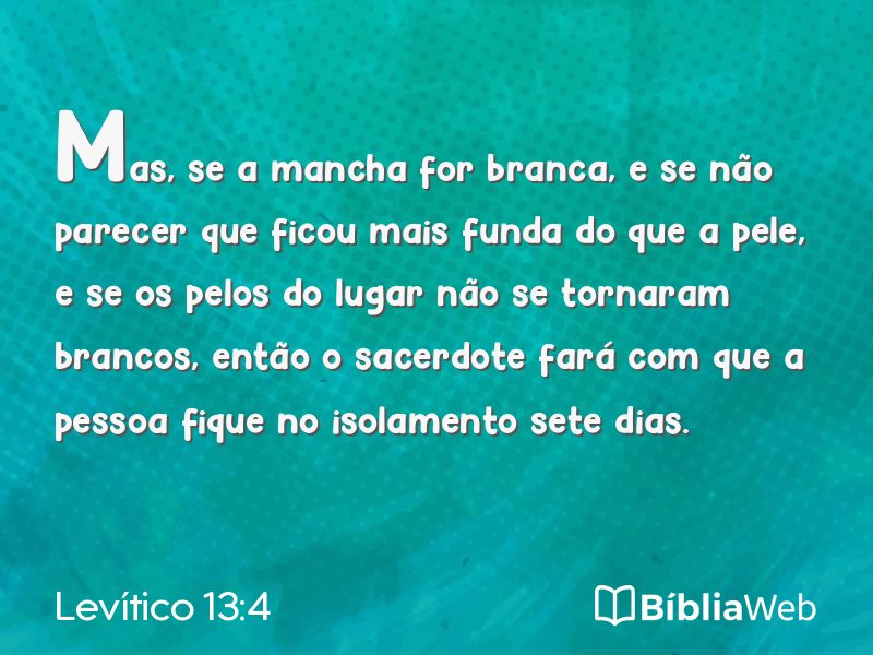 Levítico 13:4 em imagem para compartilhar