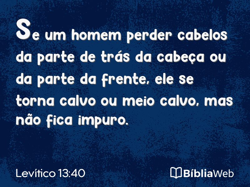 Levítico 13:40 em imagem para compartilhar