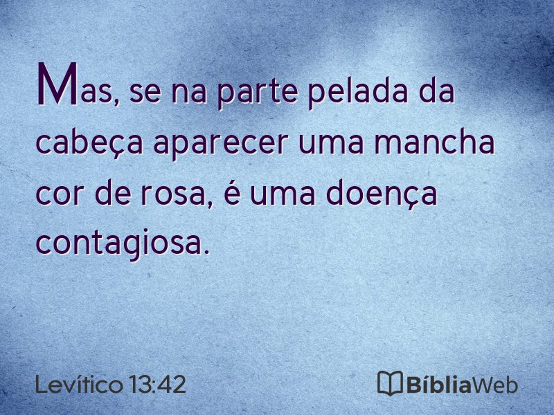 Levítico 13:42 em imagem para compartilhar