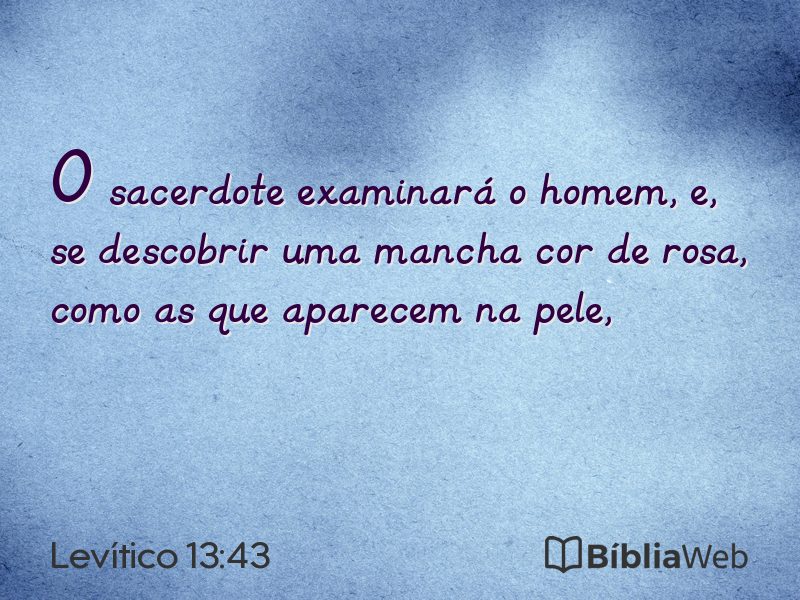 Levítico 13:43 em imagem para compartilhar