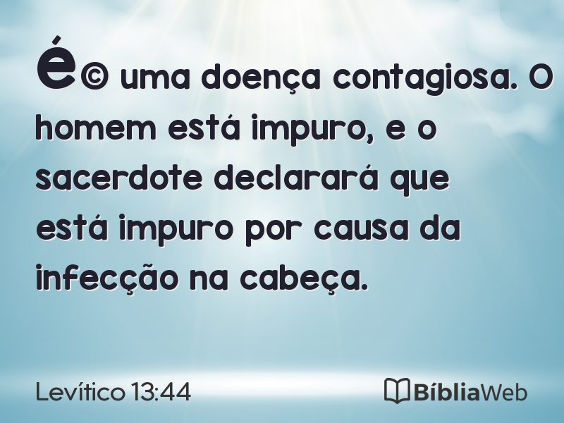 Levítico 13:44 em imagem para compartilhar