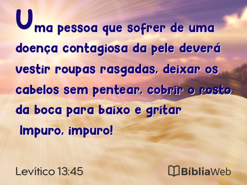 Levítico 13:45 em imagem para compartilhar