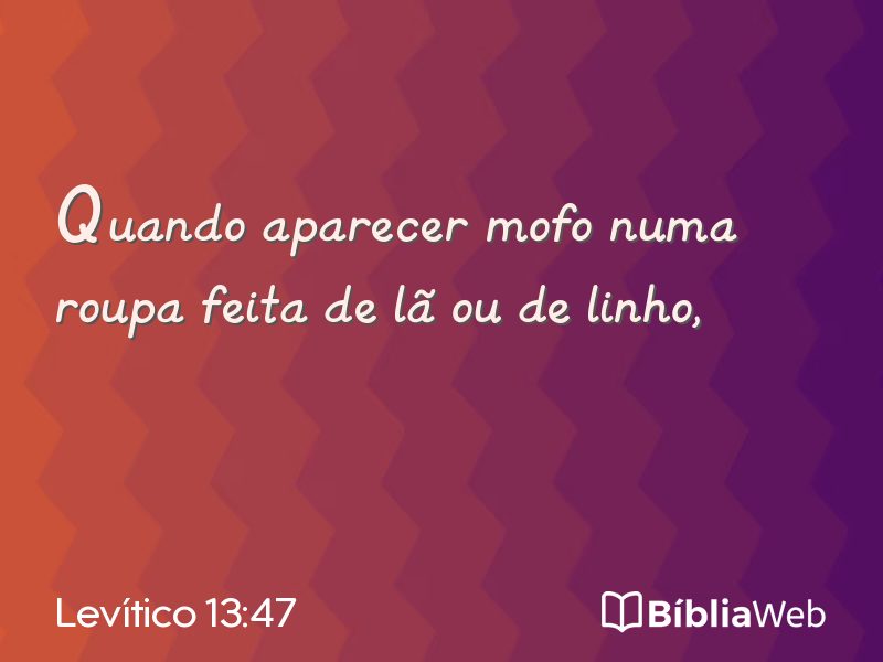 Levítico 13:47 em imagem para compartilhar