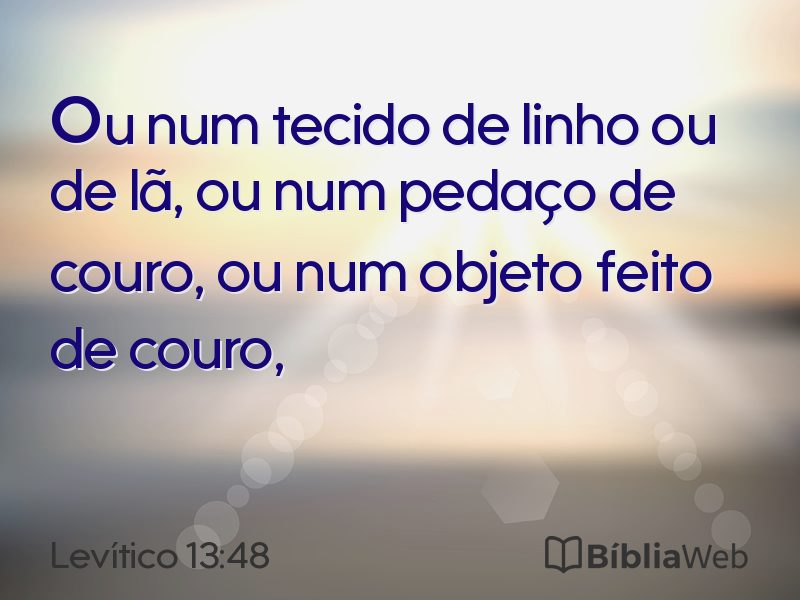 Levítico 13:48 em imagem para compartilhar