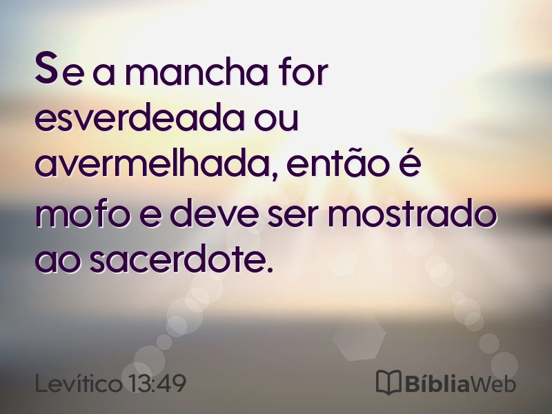 Levítico 13:49 em imagem para compartilhar