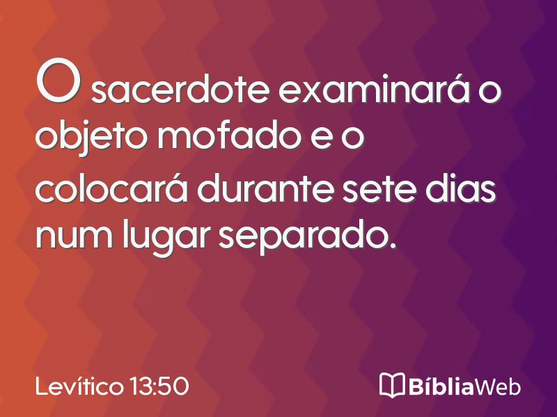 Levítico 13:50 em imagem para compartilhar