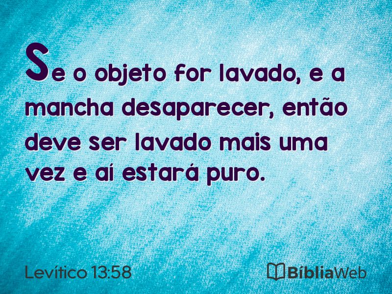 Levítico 13:58 em imagem para compartilhar