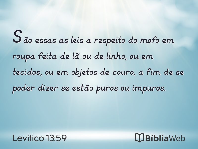 Levítico 13:59 em imagem para compartilhar