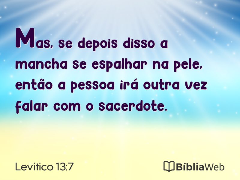Levítico 13:7 em imagem para compartilhar
