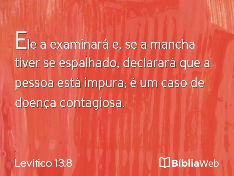 Levítico 13:8 em imagem para compartilhar