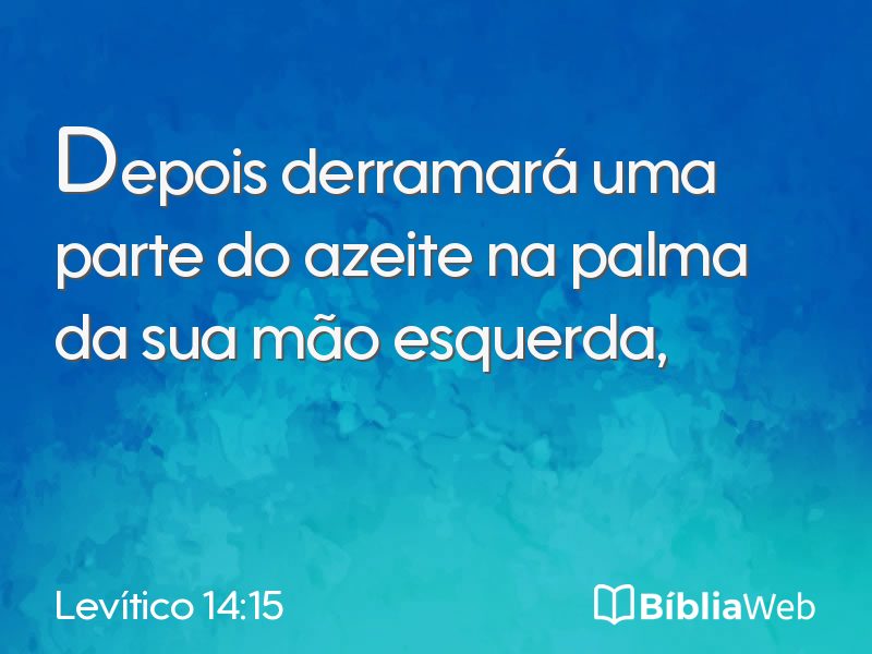 Levítico 14:15 em imagem para compartilhar