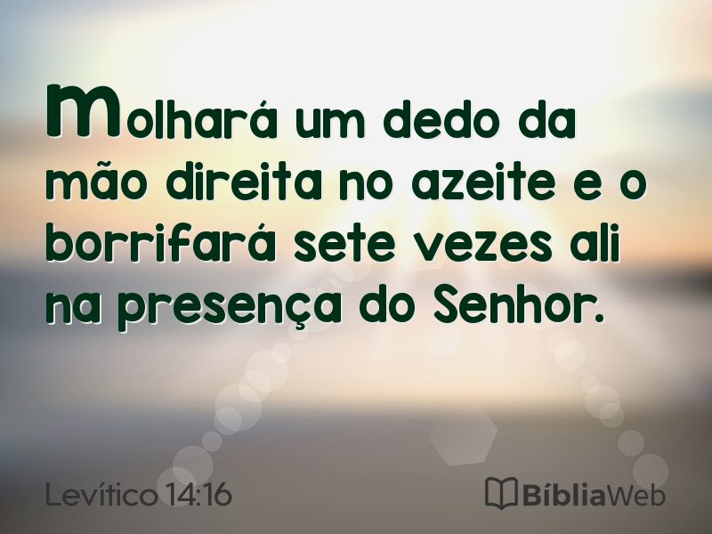 Levítico 14:16 em imagem para compartilhar
