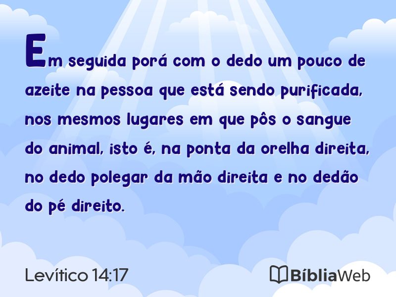 Levítico 14:17 em imagem para compartilhar
