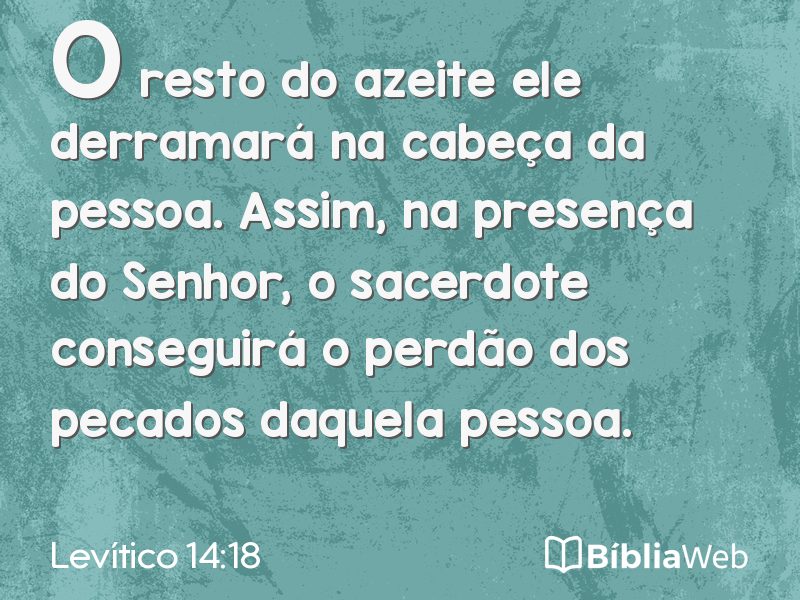 Levítico 14:18 em imagem para compartilhar