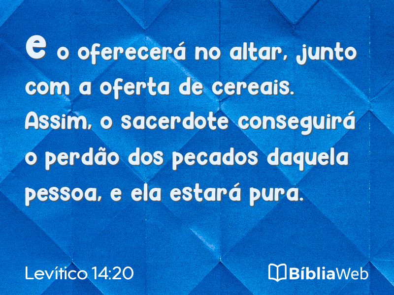 Levítico 14:20 em imagem para compartilhar