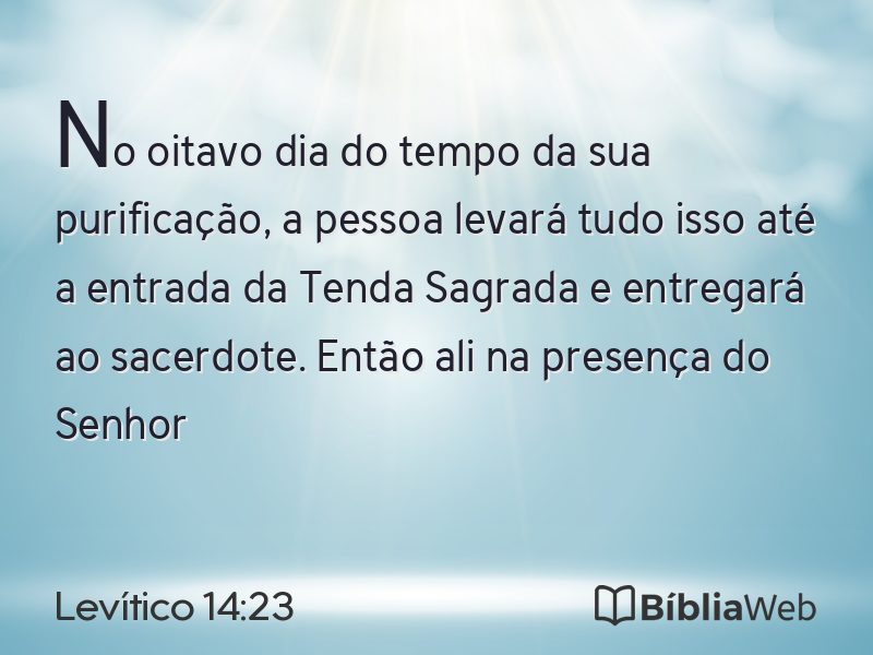 Levítico 14:23 em imagem para compartilhar
