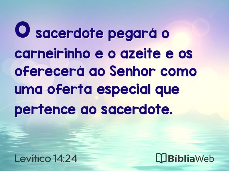Levítico 14:24 em imagem para compartilhar