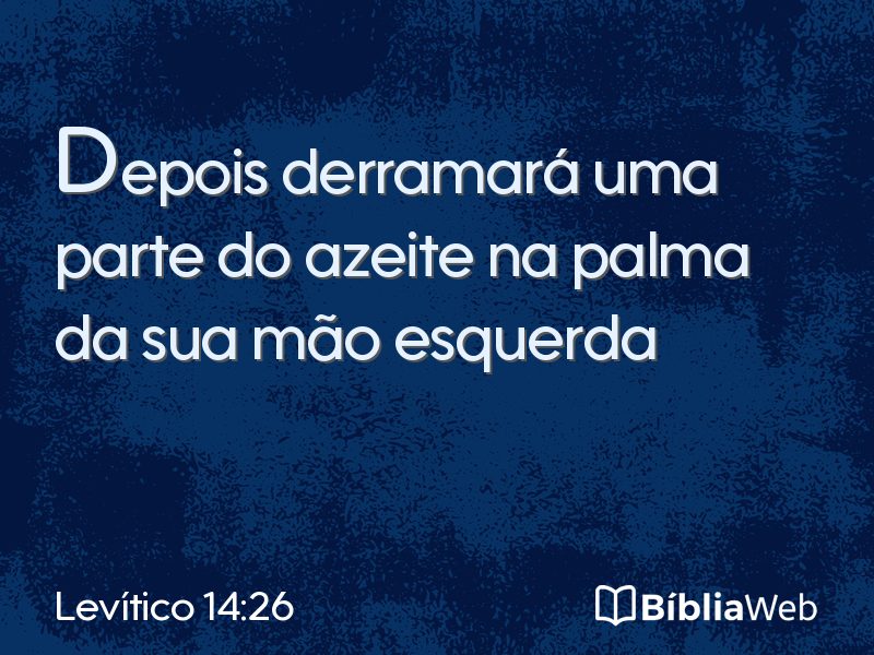 Levítico 14:26 em imagem para compartilhar