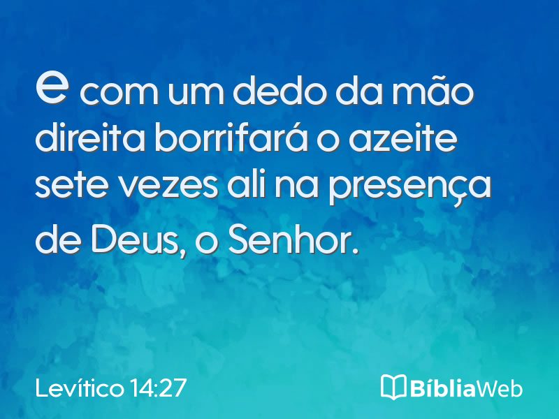 Levítico 14:27 em imagem para compartilhar