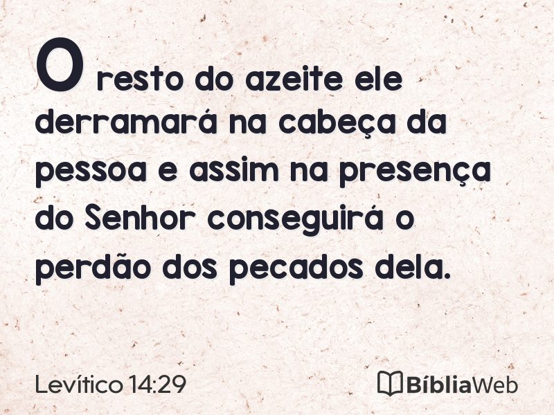 Levítico 14:29 em imagem para compartilhar