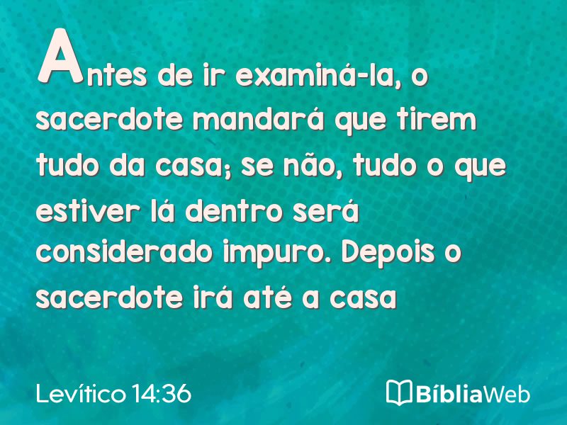 Levítico 14:36 em imagem para compartilhar