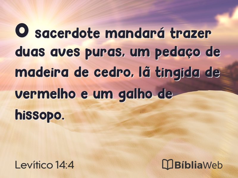 Levítico 14:4 em imagem para compartilhar