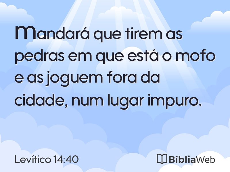 Levítico 14:40 em imagem para compartilhar