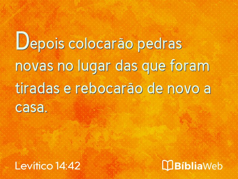 Levítico 14:42 em imagem para compartilhar
