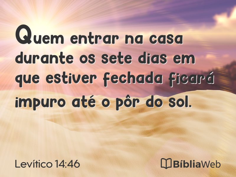 Levítico 14:46 em imagem para compartilhar