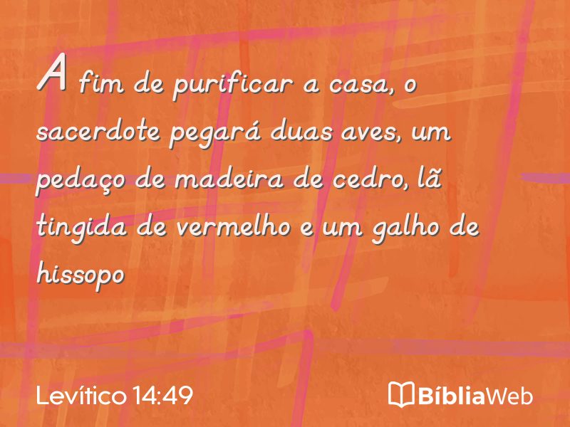 Levítico 14:49 em imagem para compartilhar