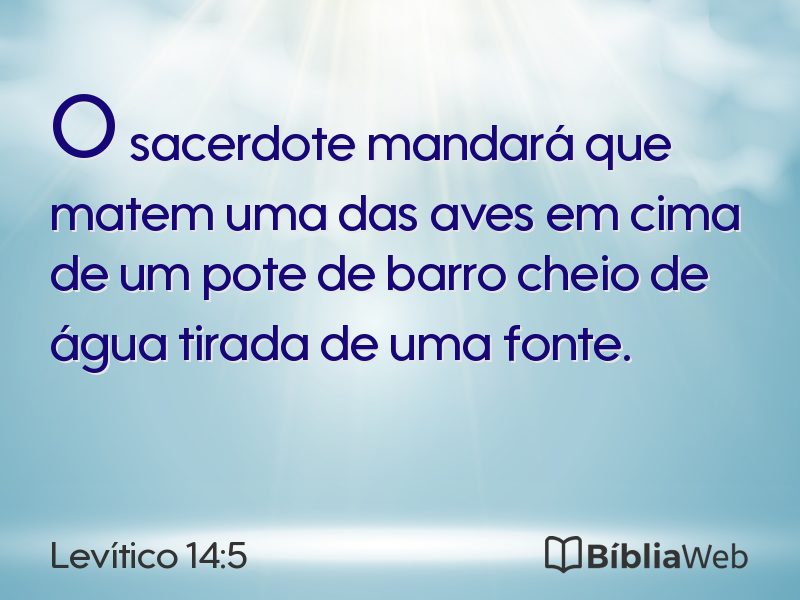 Levítico 14:5 em imagem para compartilhar