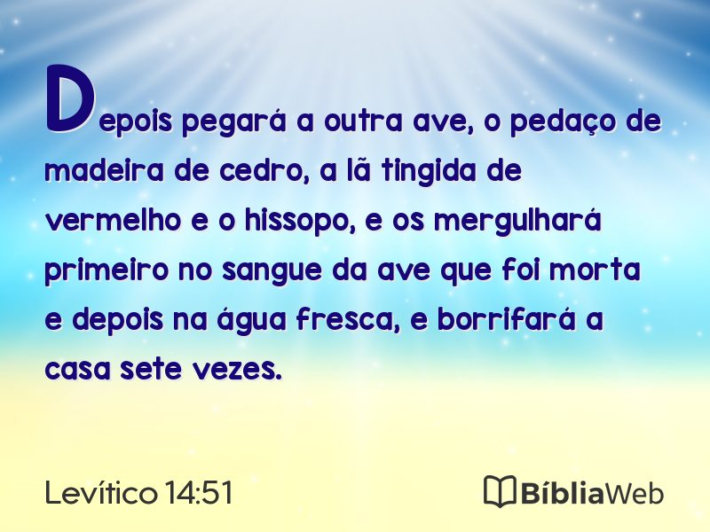 Levítico 14:51 em imagem para compartilhar