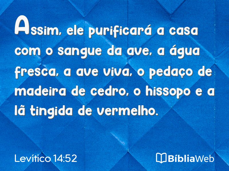 Levítico 14:52 em imagem para compartilhar