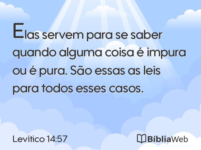 Levítico 14:57 em imagem para compartilhar