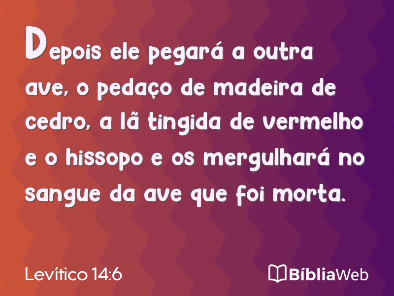 Levítico 14:6 em imagem para compartilhar