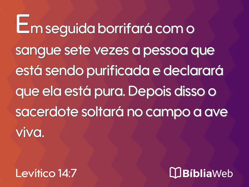 Levítico 14:7 em imagem para compartilhar