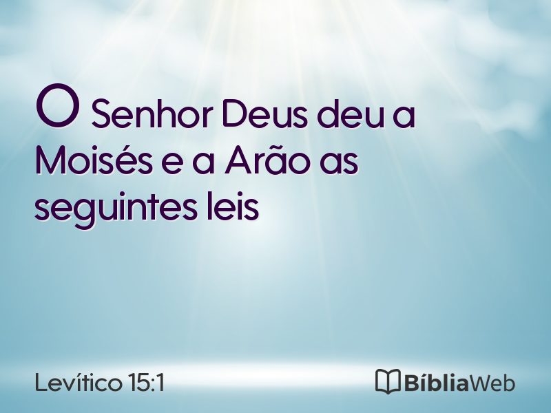 Levítico 15:1 em imagem para compartilhar