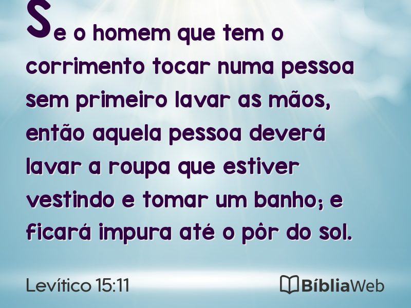 Levítico 15:11 em imagem para compartilhar