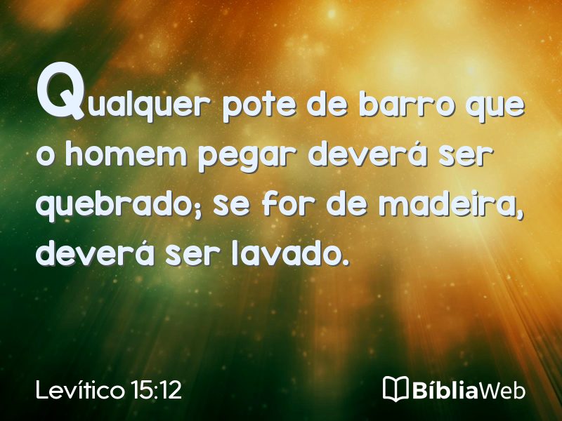 Levítico 15:12 em imagem para compartilhar