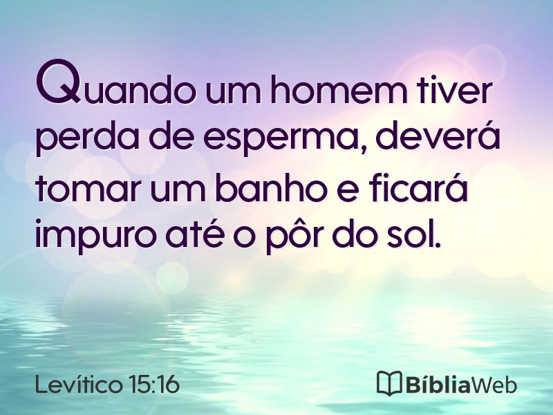 Levítico 15:16 em imagem para compartilhar