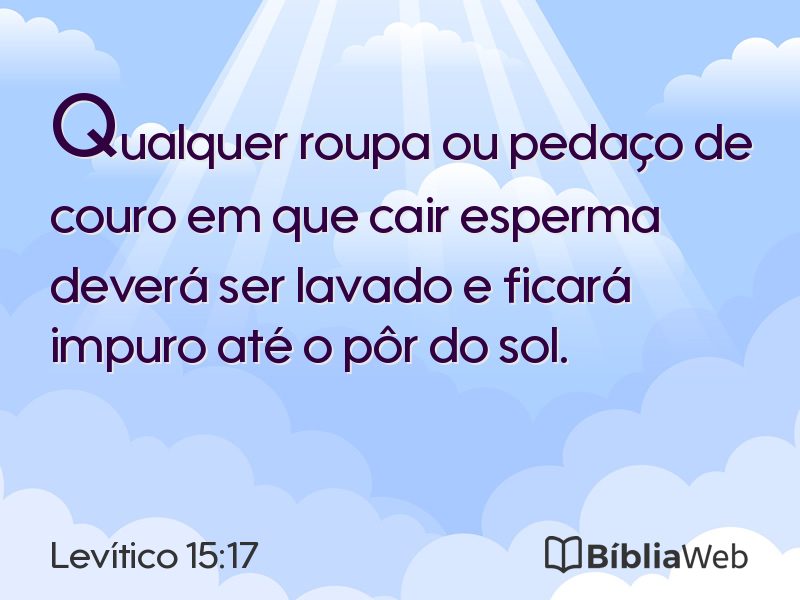 Levítico 15:17 em imagem para compartilhar